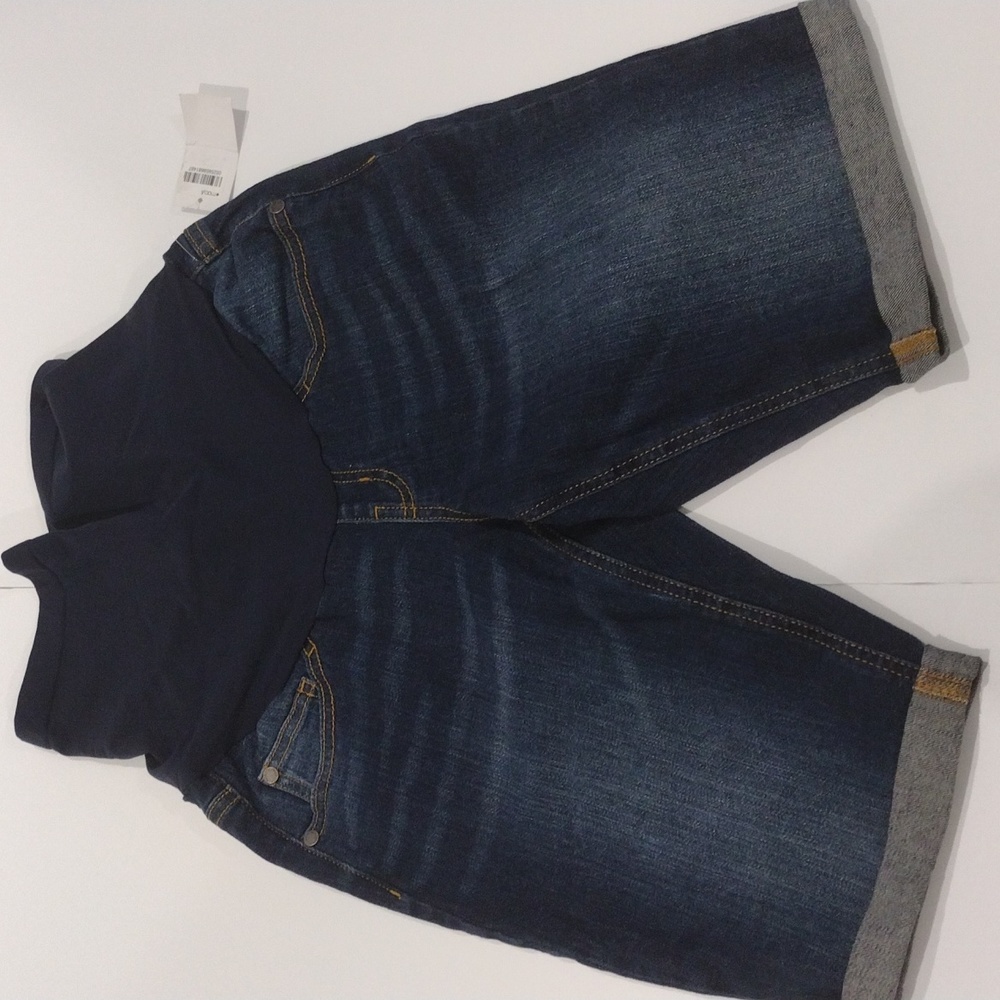 Indigo Blue Maternity Shorts Size S NWT